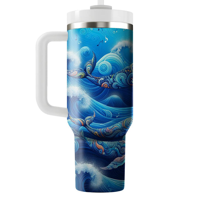 Whimsical Whale Melody  Decorative Tumblers