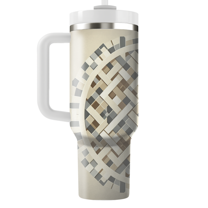 Woven Texture Motifs Decorative Tumblers