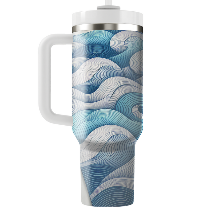 Breezy Wave Lines Tumbler Cups