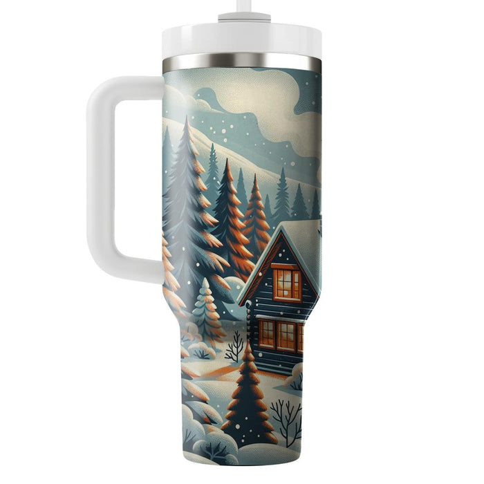 Winter Cabin Escape  Custom Tumblers