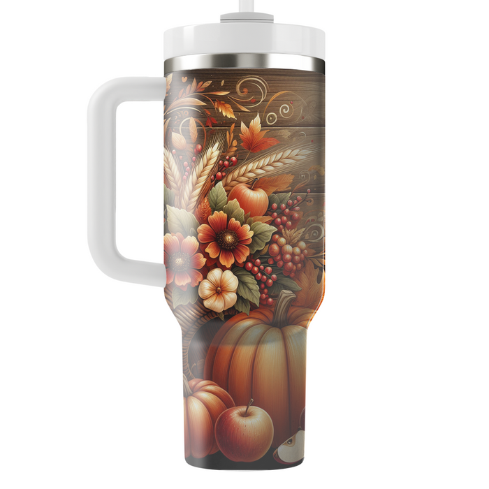 Autumn Harvest Feast  Personalized Tumblers