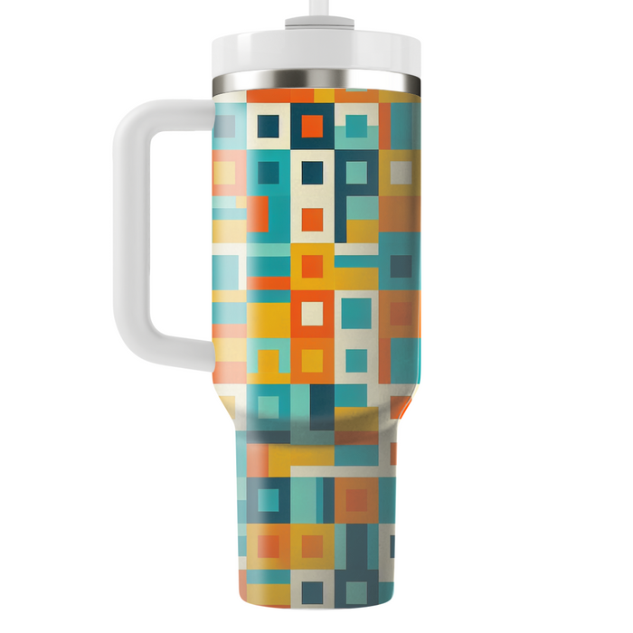 Bold Square Mosaic  Insulated Tumblers