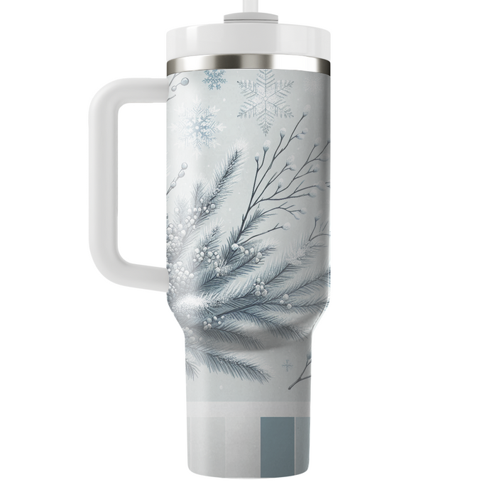 Winter Frosted Boughs  Tumbler Cups