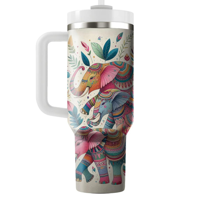 Wild Elephant Parade  Personalized Tumblers