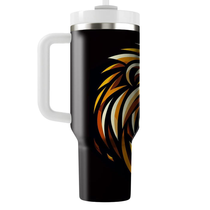 Geometric Lion Roar  Travel Tumblers