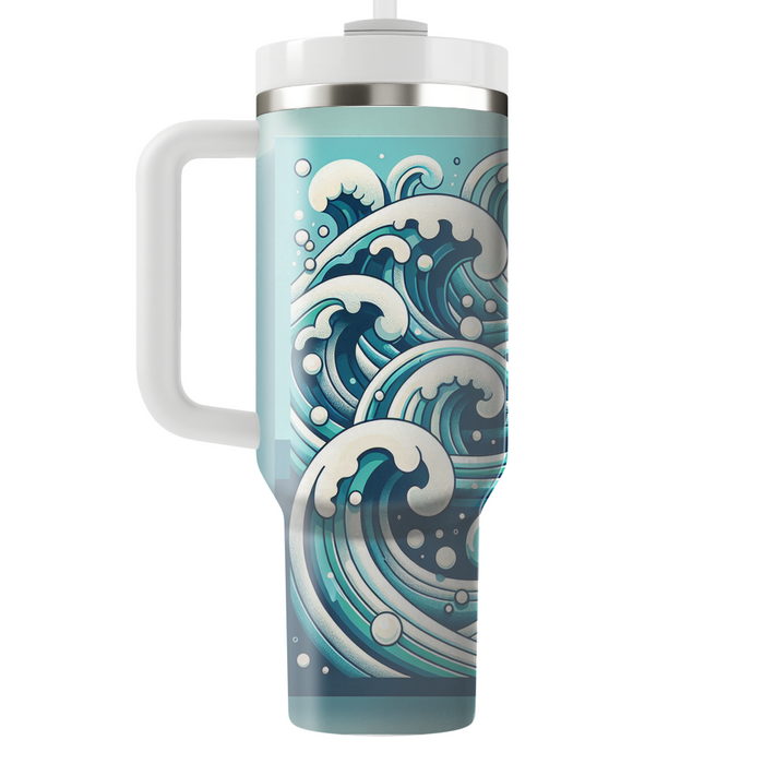 Summer Ocean Waves  Personalized Tumblers