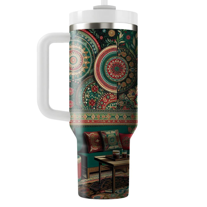 Vibrant Threads - A Cultural Tapestry  Tumbler Cups