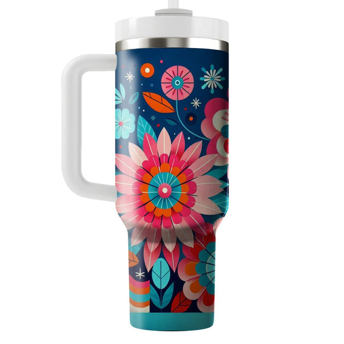 Floral Burst  Unique Tumblers