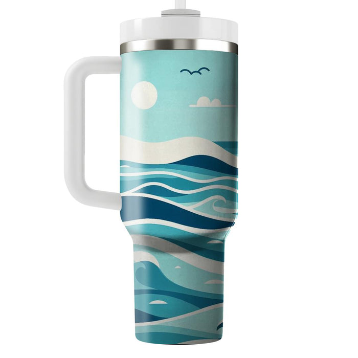 Serene Ocean Waves  Tumbler Cups