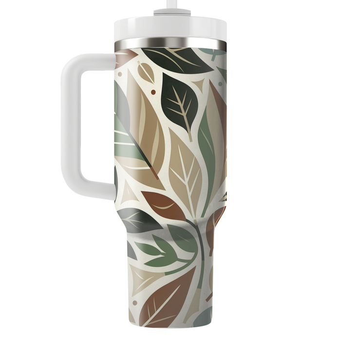 Artistic Leaf Print  Insulated Tumblers