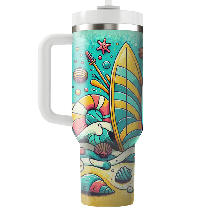 Vibrant Beach Vibes  Tumbler Cups