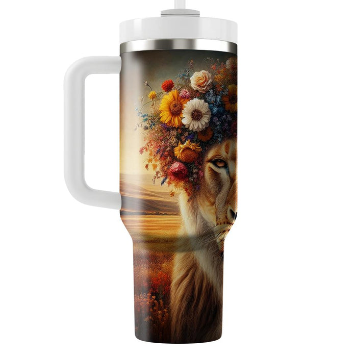 Floral Lioness Majesty  Decorative Tumblers