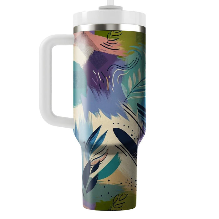 Artistic Brushstroke  Tumblers With Lids