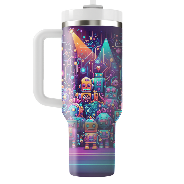 Retro Robot Rave  Custom Tumblers