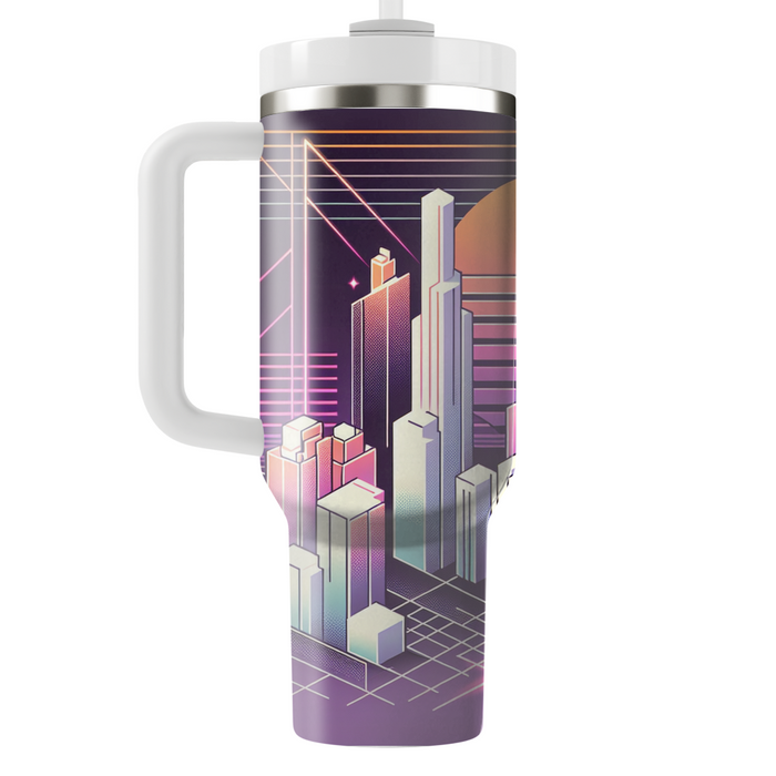 Synthwave Skyline  Tumblers With Lids