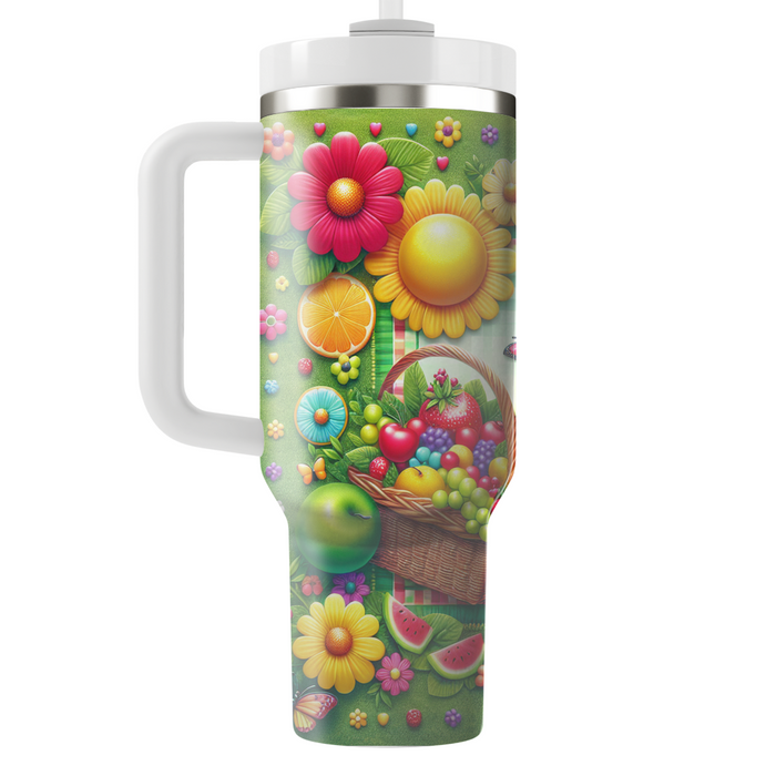 Spring Picnic Delight  Personalized Tumblers