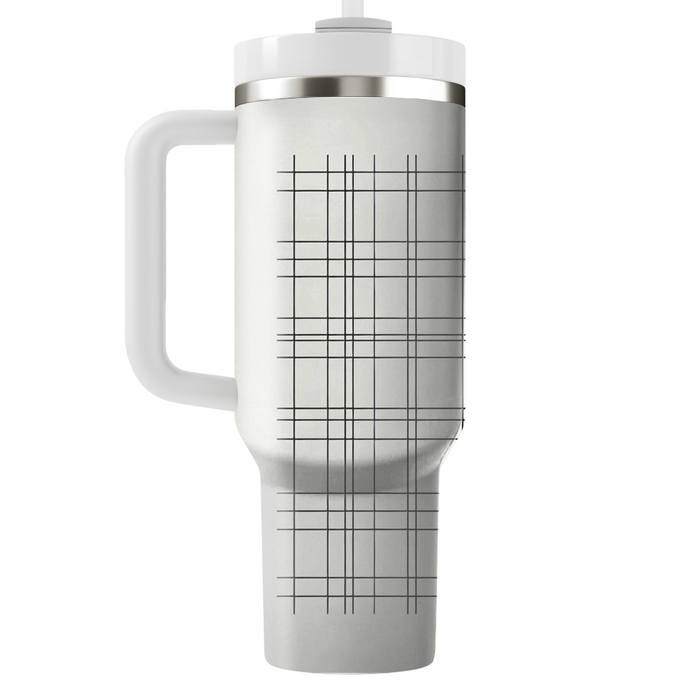 Minimalist Grid Lines Custom Tumblers