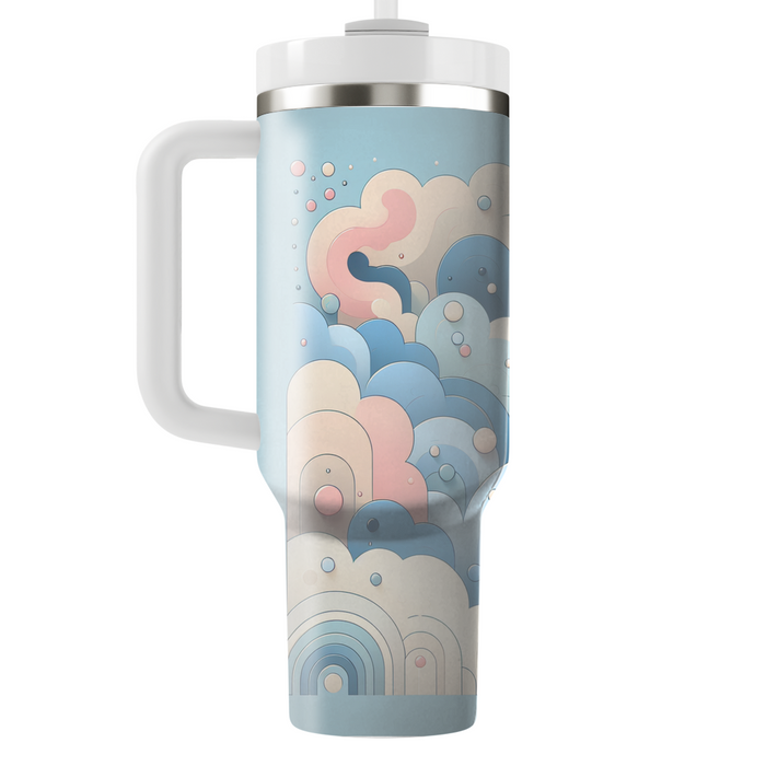 Whimsical Cloud Patterns  Personalized Tumblers