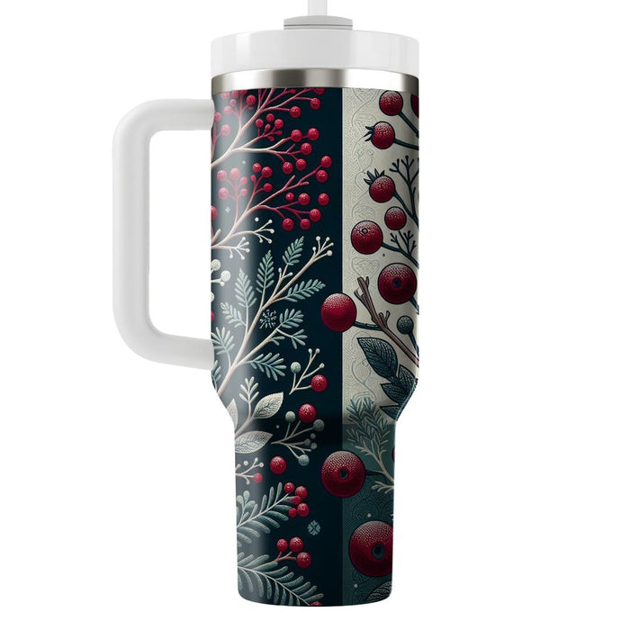 Winter Berry Tapestry  Insulated Tumblers