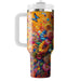 Vibrant Flower Carnival  Tumbler Cups