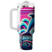 Retro Neon Dolphin Splash  Custom Tumblers