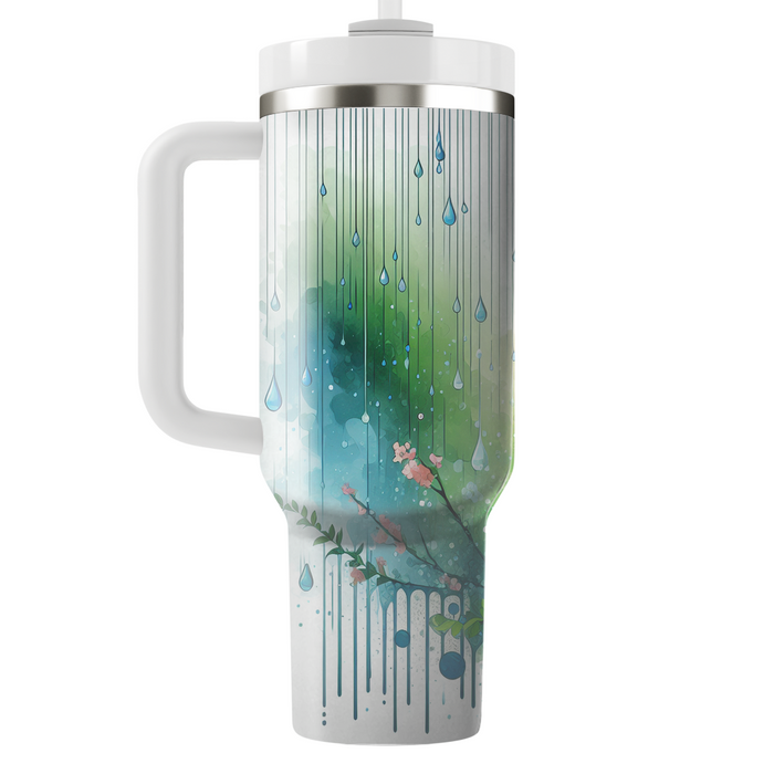 Spring Rain  Tumbler Cups