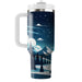 Black Bears Winter At Night  Personalized Tumblers