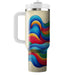 Bright Rainbow Waves  Insulated Tumblers