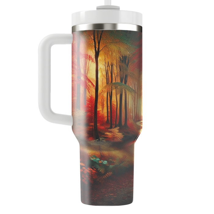 Autumn Forest Trail  Travel Tumblers