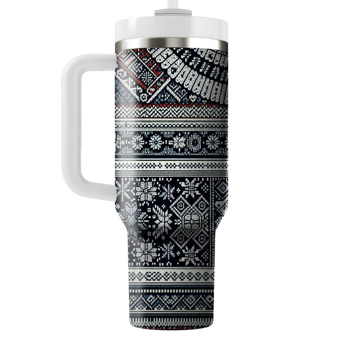 Winter Nordic Elegance Tumblers With Lids