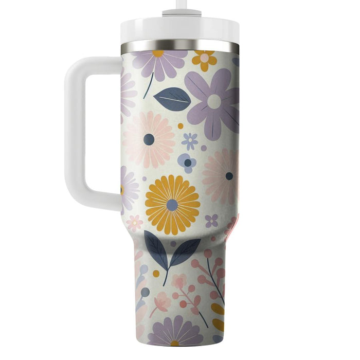 Retro Floral Bliss  Tumbler Cups