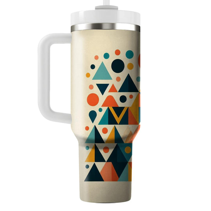 Abstract Triangle Patchwork  Insulated Tumblers