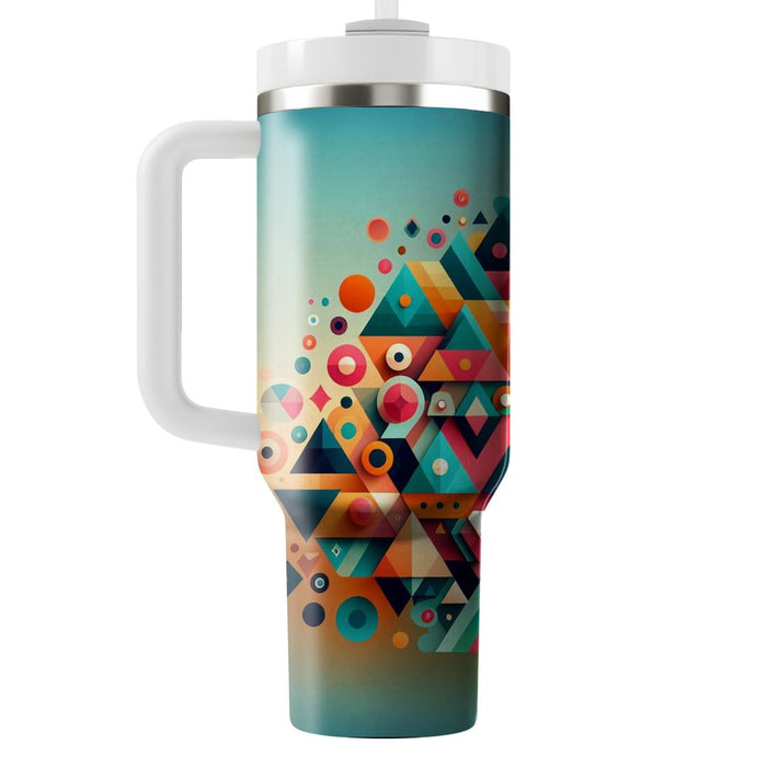 Geometric Burst  Tumblers With Lids