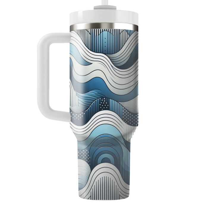 Geometric Wave Pattern  Decorative Tumblers