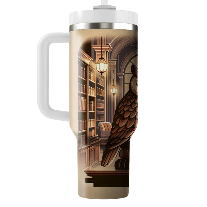 Wise Old Owl Library  Tumblers With Lids