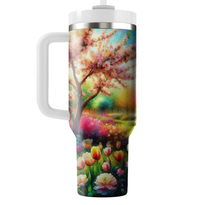 Springtime Garden Flourish  Decorative Tumblers