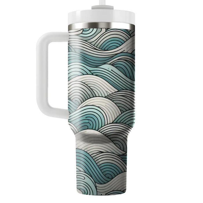 Textured Wave Lines  Tumblers For Gifts