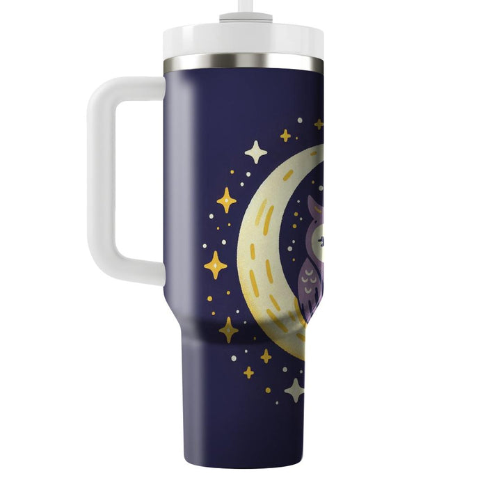 Whimsical Owl Night Sky  Personalized Tumblers