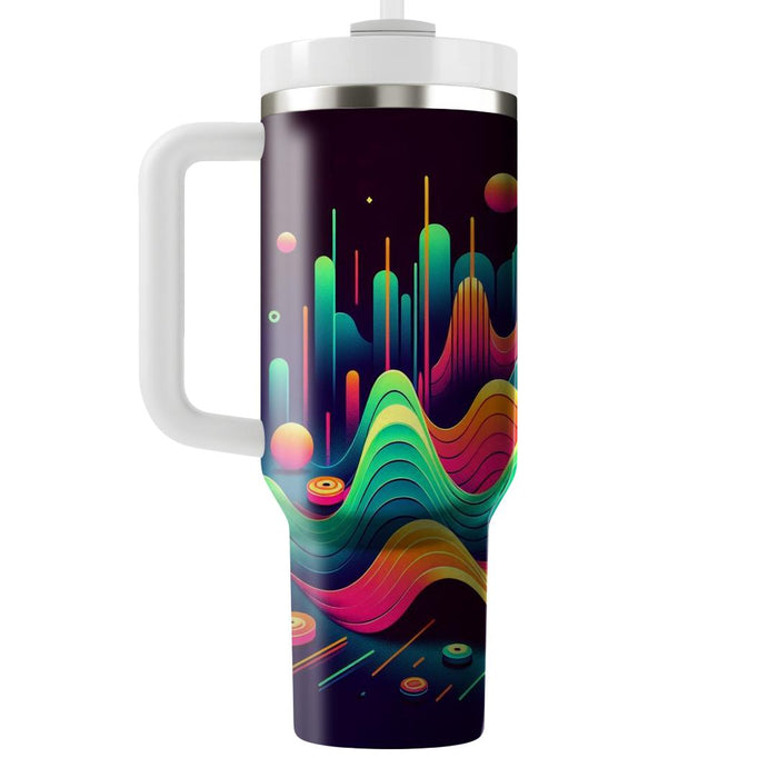 Techno Waves  Tumblers With Lids