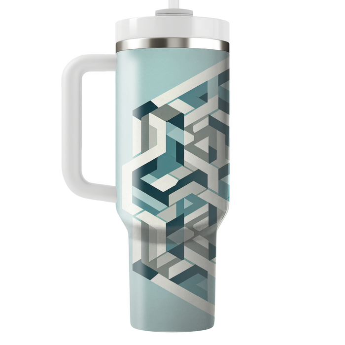 Modern Hexagonal Weave Custom Tumblers