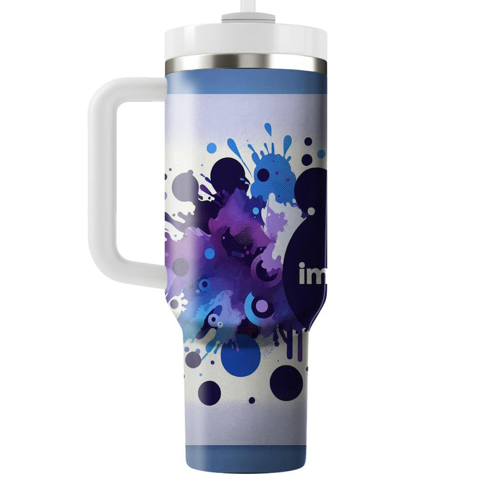 Artistic Ink Blot  Tumblers With Lids