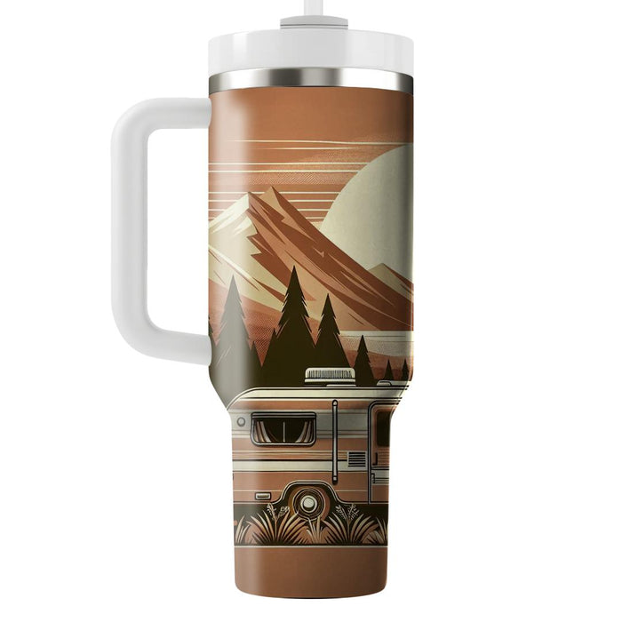 Vintage Camper Adventure  Personalized Tumblers