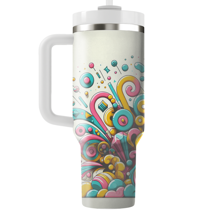 Retro 80s Candy Swirls  Tumblers For Gifts