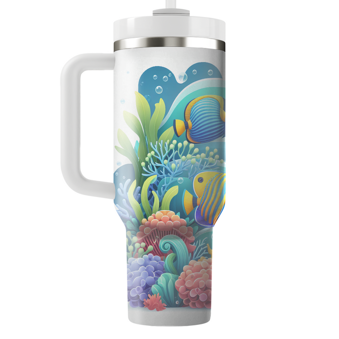 Vibrant Fish Reef  Tumbler Cups