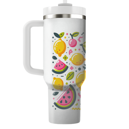 Quirky Fruit Pattern Tumbler Cups