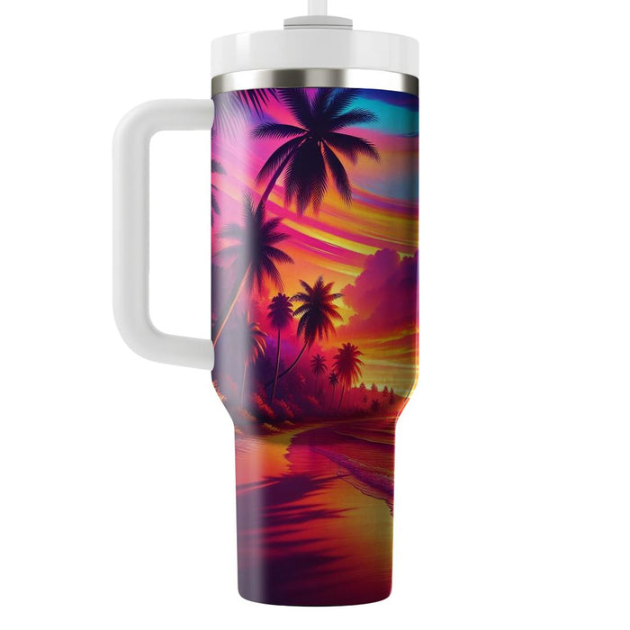 Tropical Paradise Sunset  Custom Tumblers