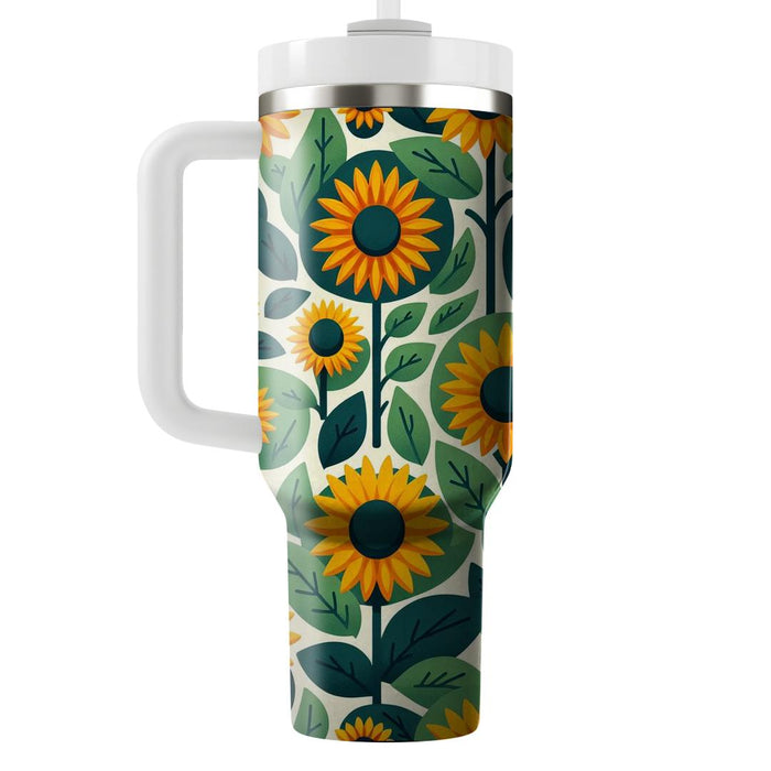 Sunflower Fields  Tumblers With Lids