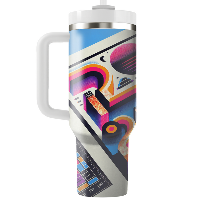 Vibrant 80s Typography Insulated Tumblers