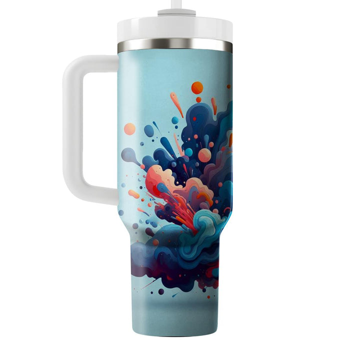 Artistic Ink Splashes  Personalized Tumblers