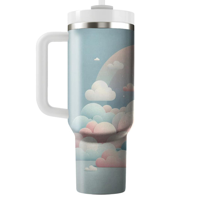 Whimsical Floating Clouds  Tumblers With Lids